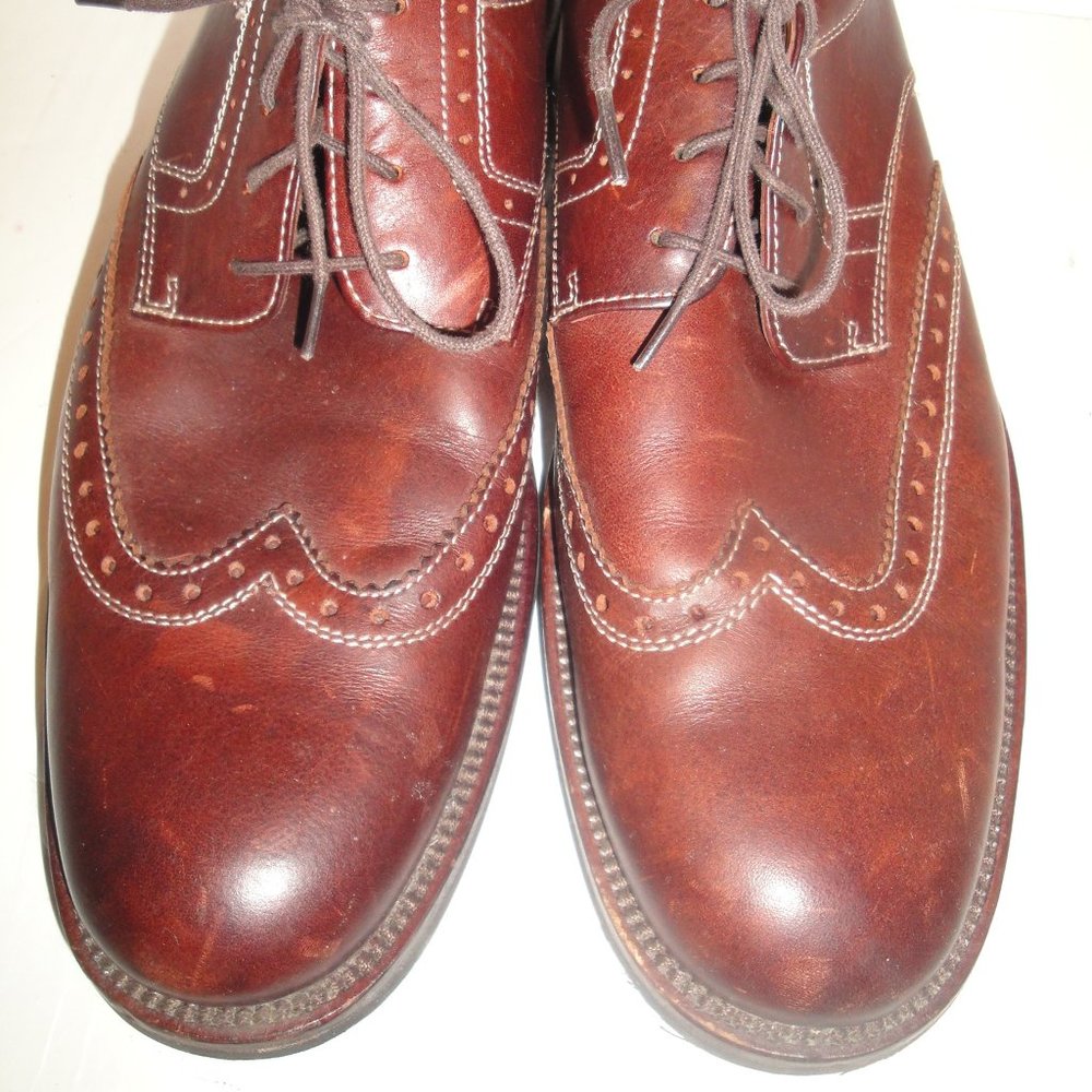 Johnston & Murphy Brown Leather Wingtip Oxfords